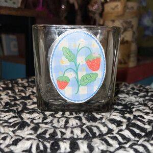 Strawberry Glass Candle Holder